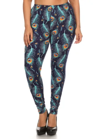 Plus Size Print, Full Length Leggings