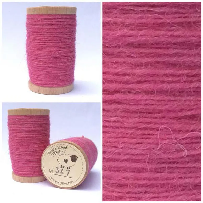 RASPBERRY SORBET Hand Dyed Wool Bundle for Rug Hooking and Wool Applique