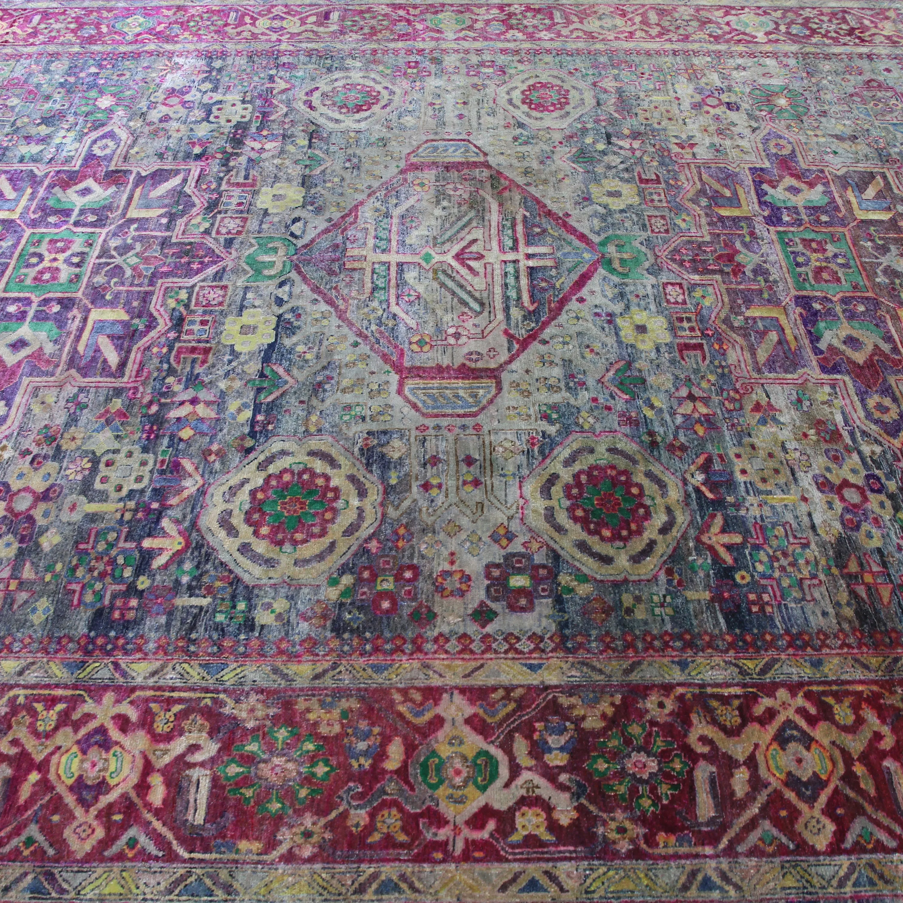 Red Alchemy Transitional Silk Rug - 8'11" x 11'5"