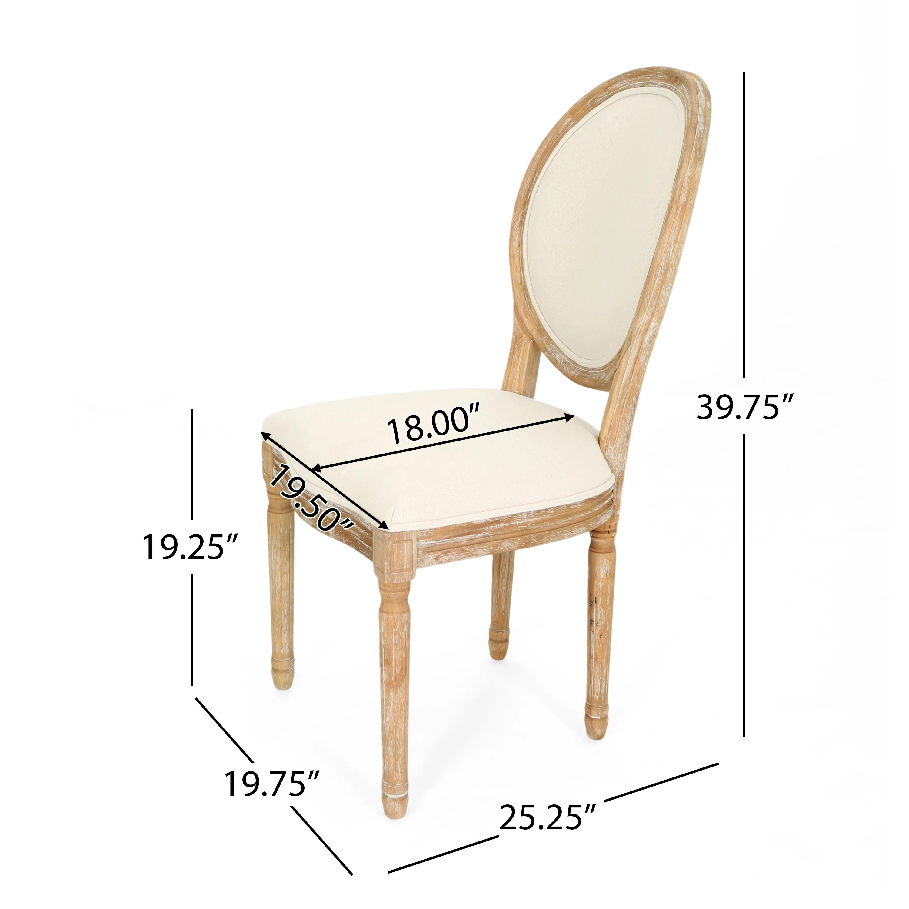 Reed Upholstered French Design Dining Chairs