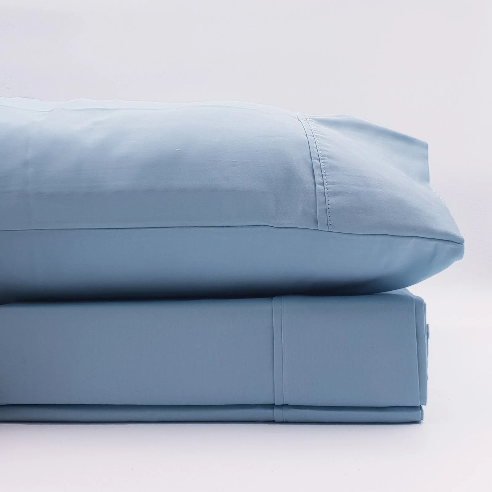 Renee Taylor 1500 Thread Count Pure Soft Cotton Blend Flat & Fitted Sheet Set King Indigo