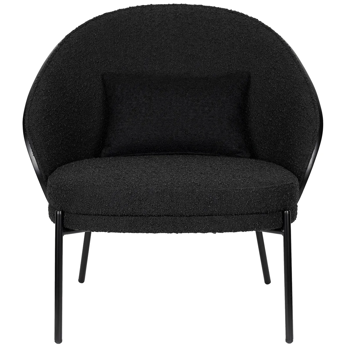 Rodin Black Boucle Lounge Chair