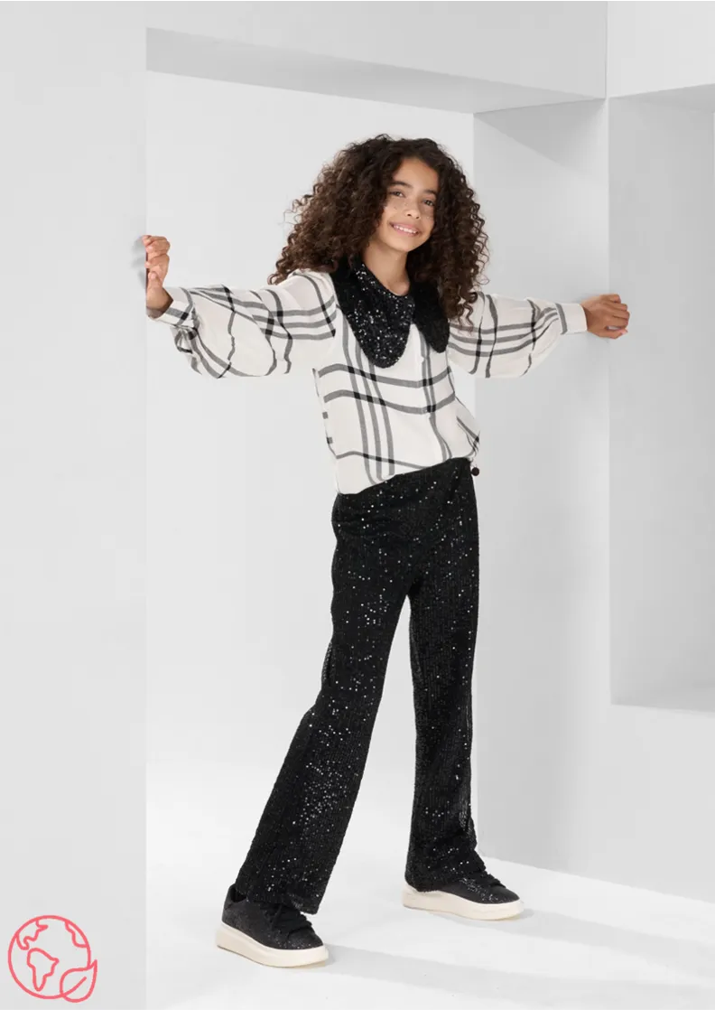 Sadie Black Sequin Trouser