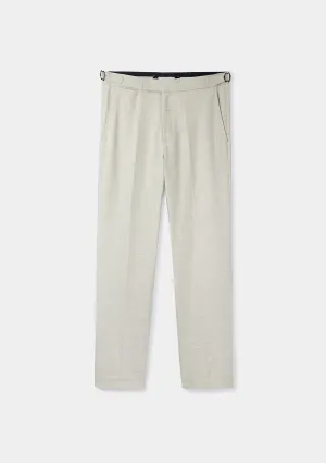 Sand Cotton Linen Formal Trousers