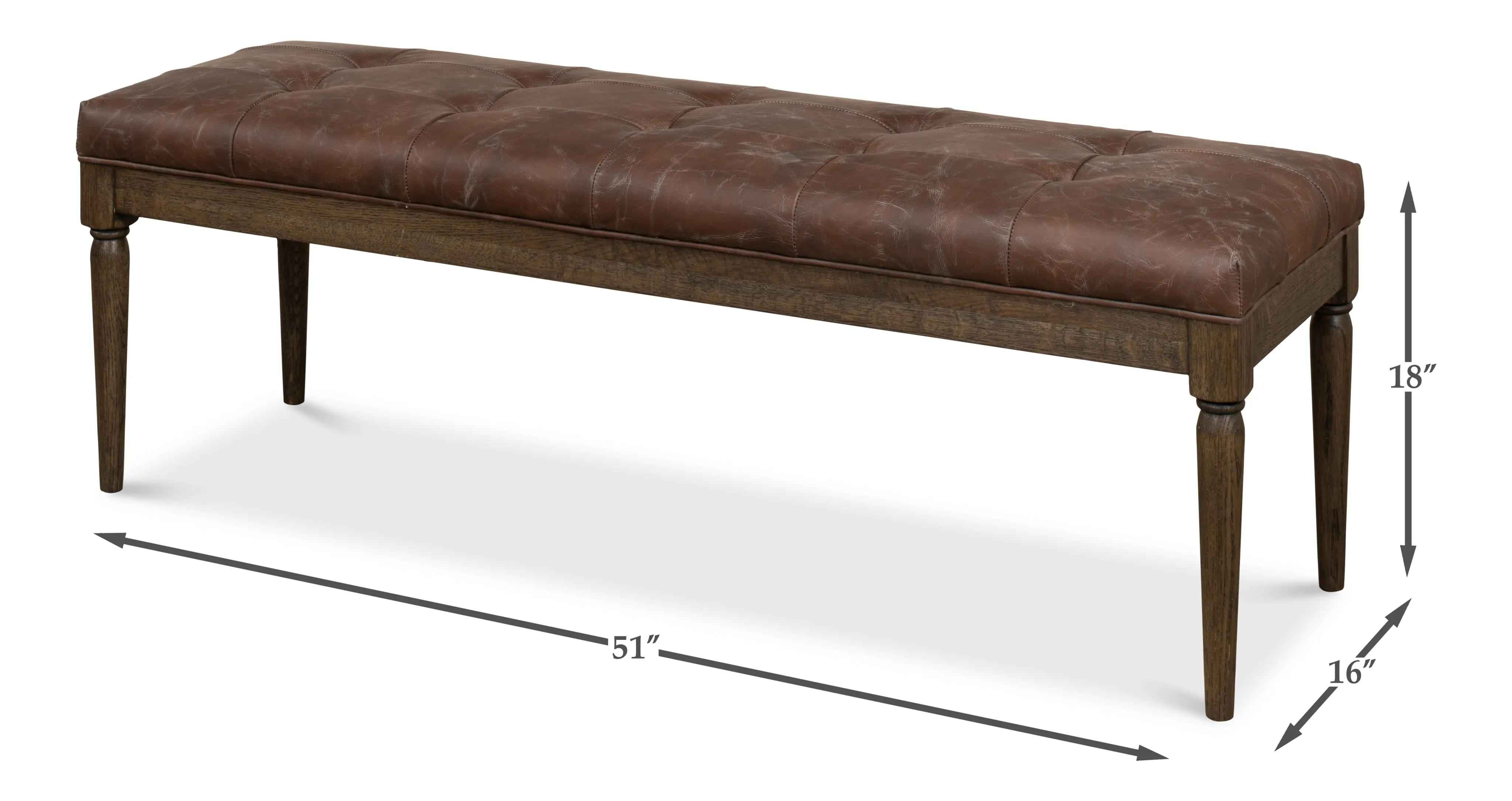 Sarreid - Newton Bench - Brown - Traditional