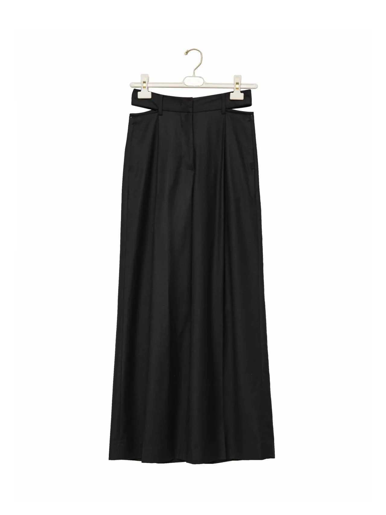 SIDE OPEN PIN-TUCK TROUSERS