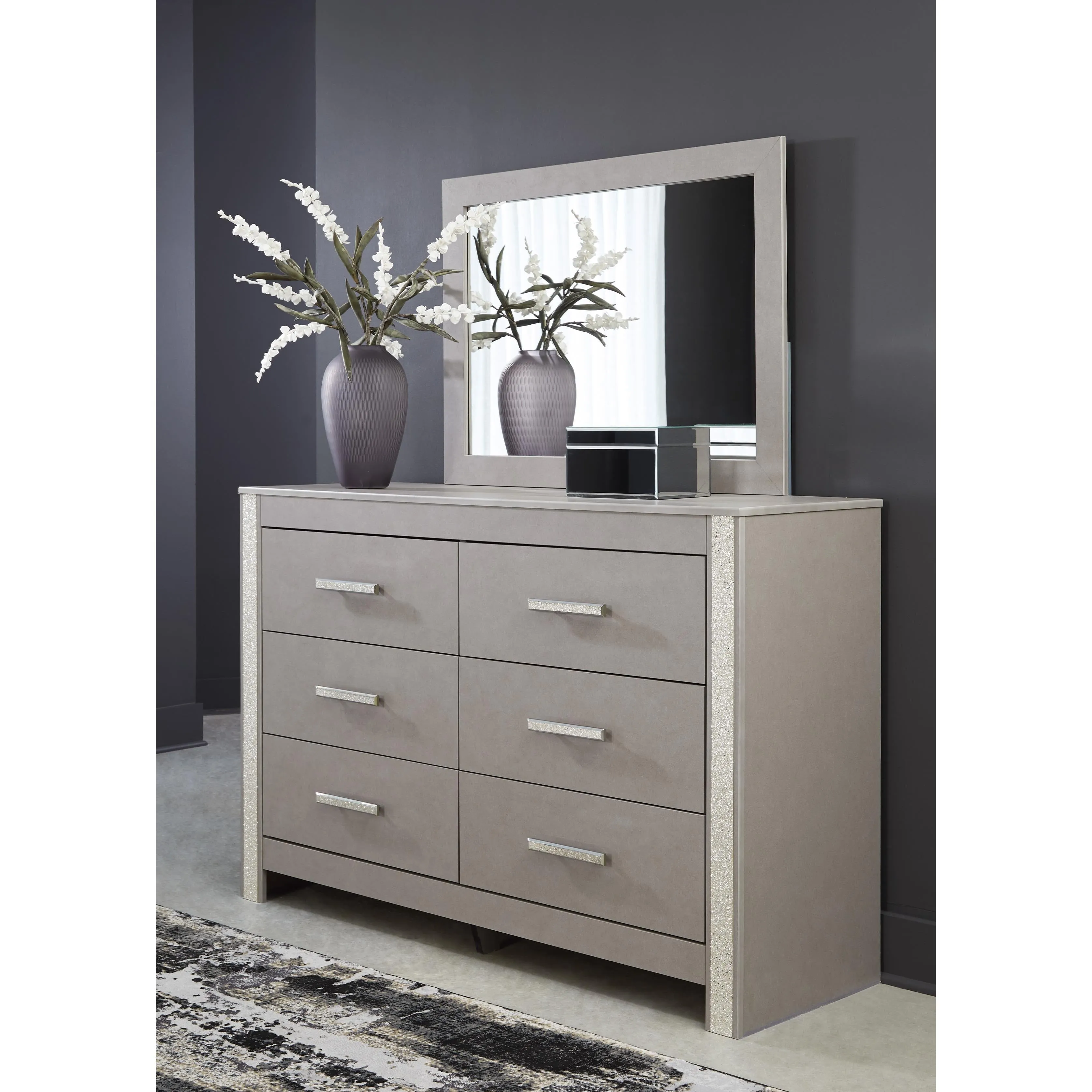 Signature Design by Ashley Surancha 6-Drawer Dresser with Mirror B1145-231/B1145-36