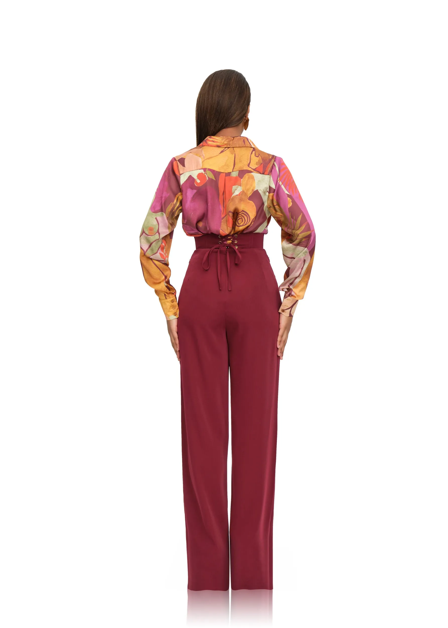 SITA CORSET PANTS - PLUM