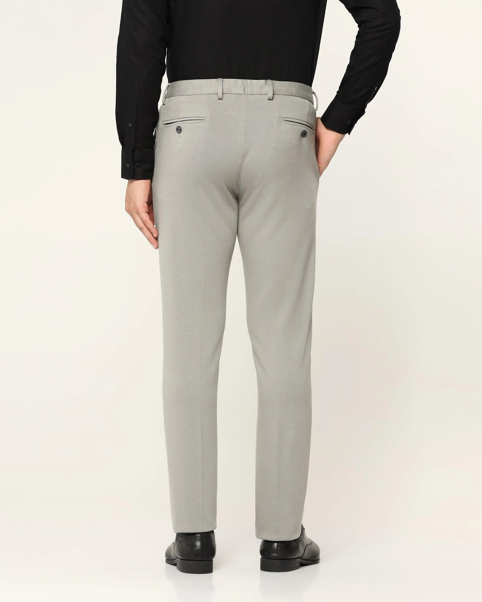 Slim Comfort B-95 Formal Grey Textured Trouser - Easter