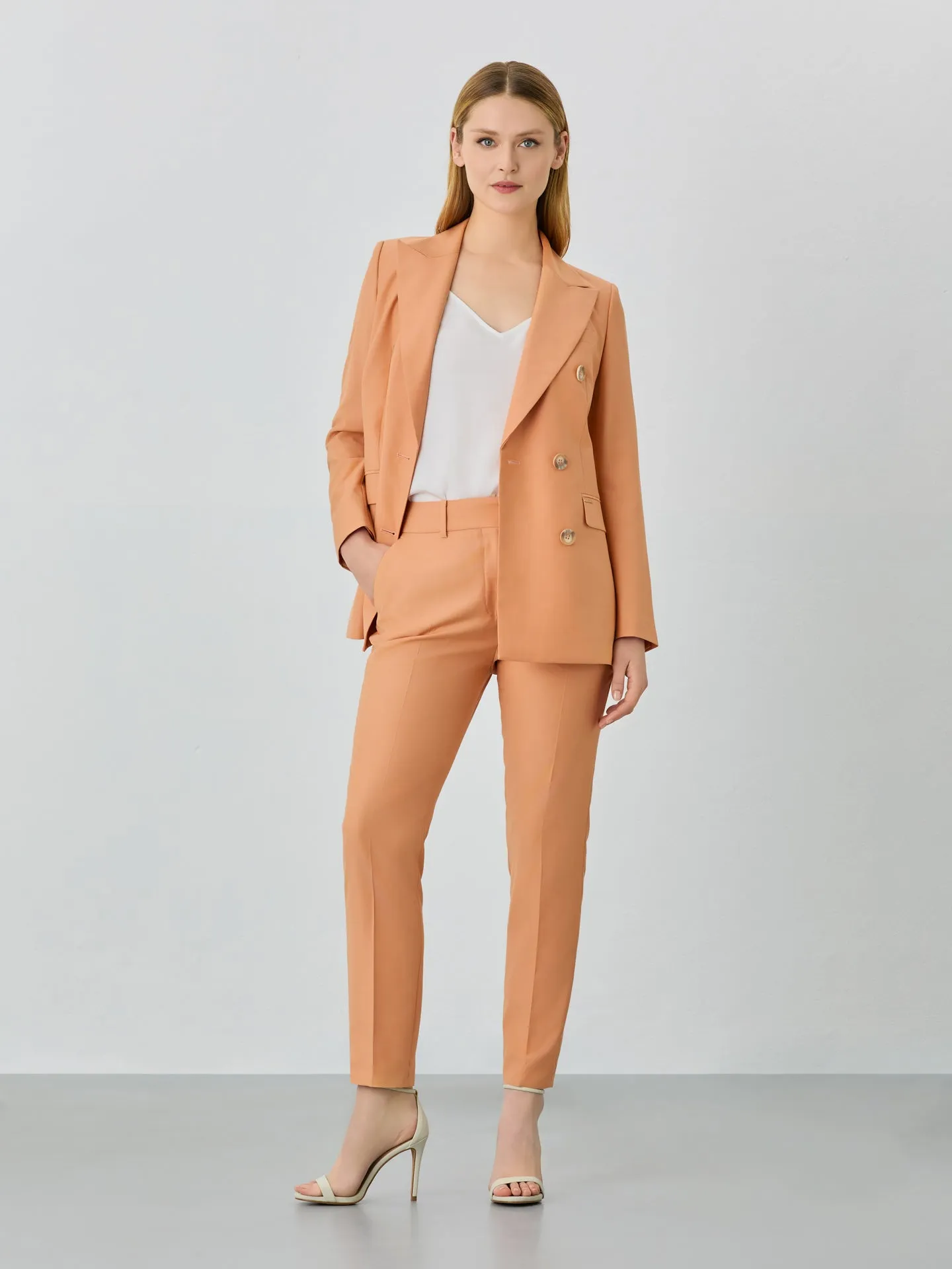 Slim Fit Suit Trousers In Rayon Blend