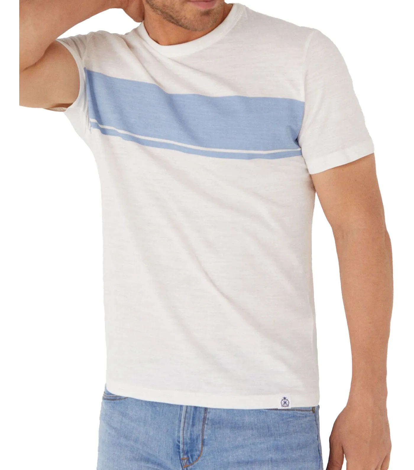 Striped Printed T-Shirt Ivory