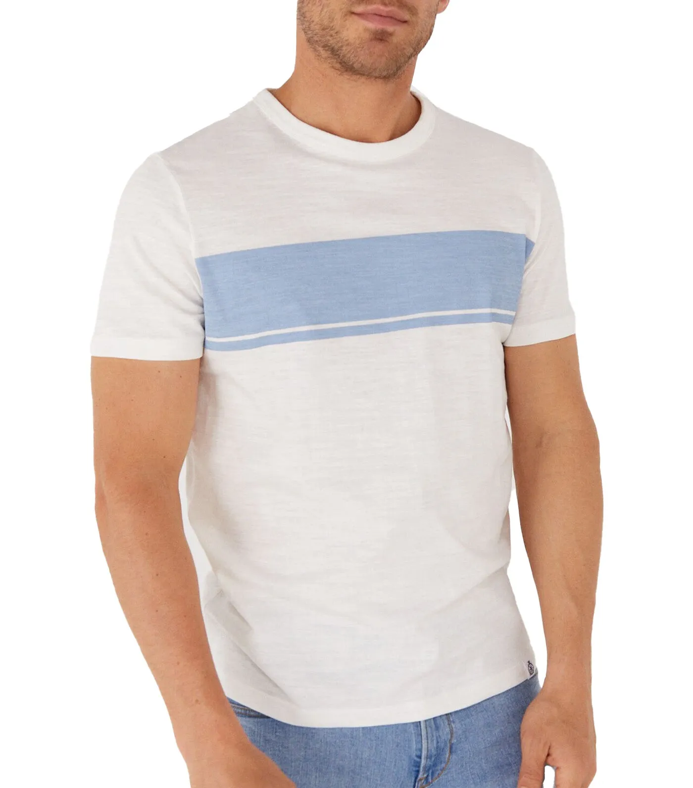 Striped Printed T-Shirt Ivory