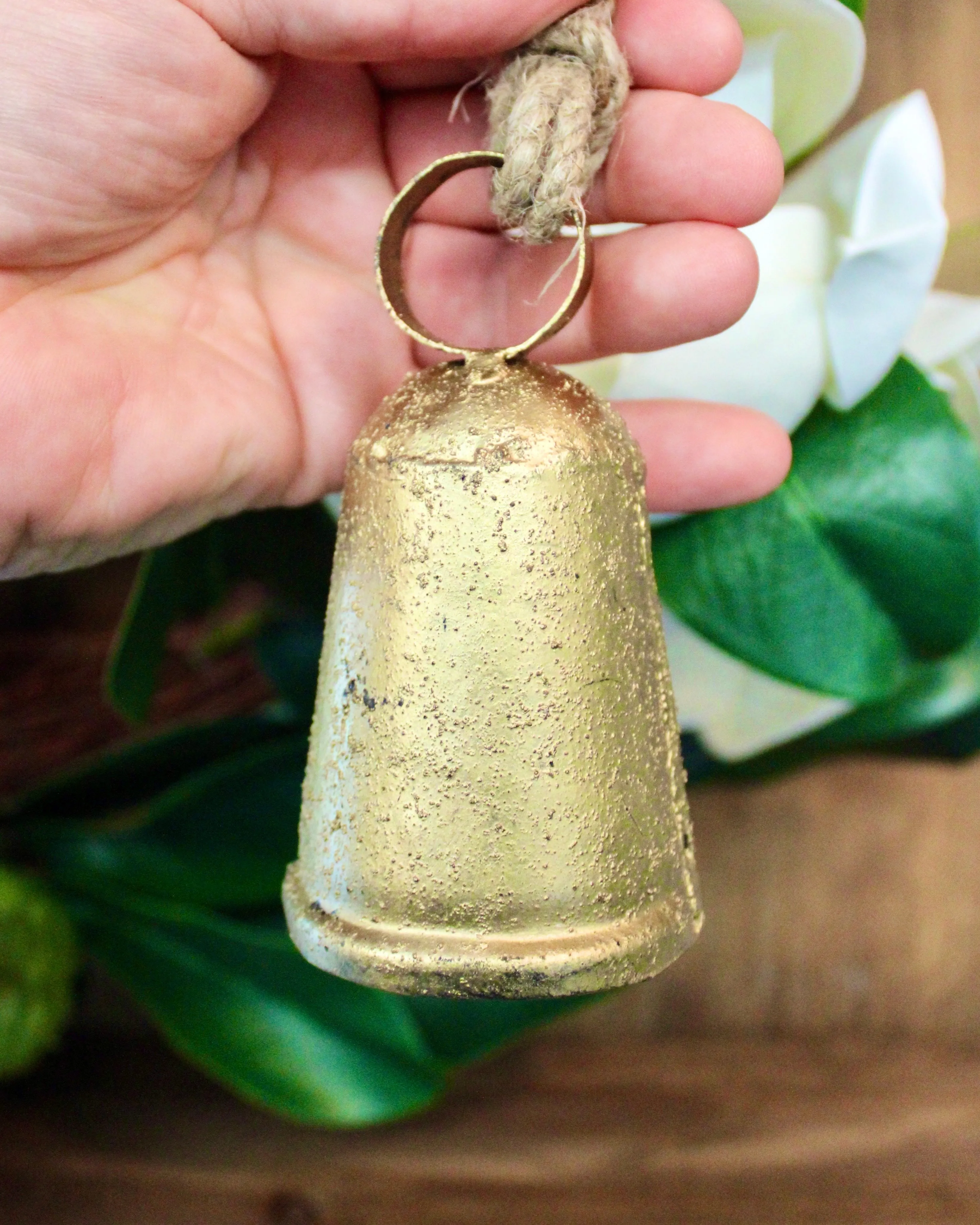 Textured Metal Bell Ornaments