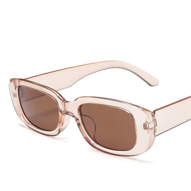 Trendy Small Rectangle Sun Glasses