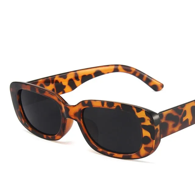 Trendy Small Rectangle Sun Glasses