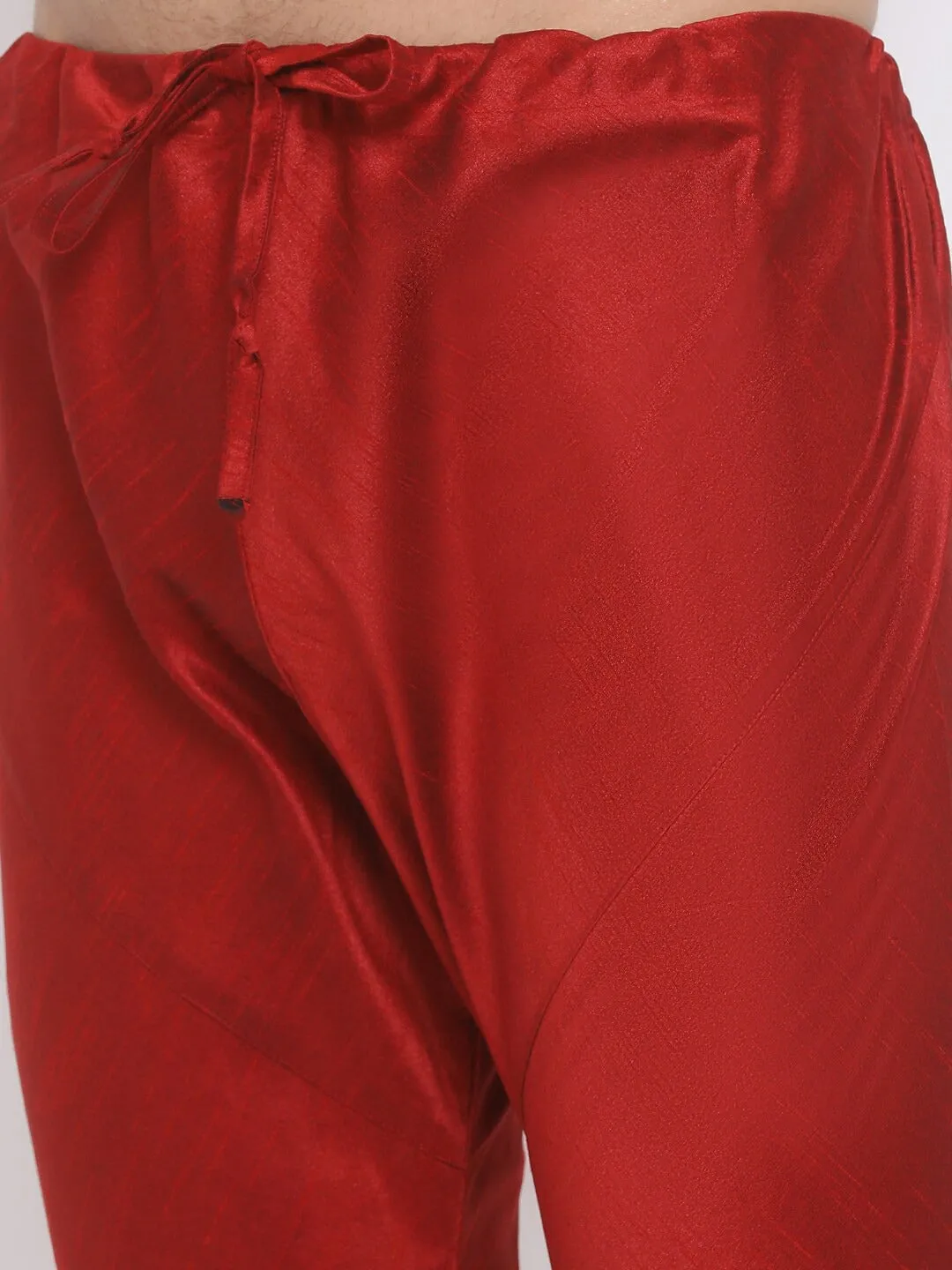 VASTRAMAY Maroon Kurta Pyjama Set