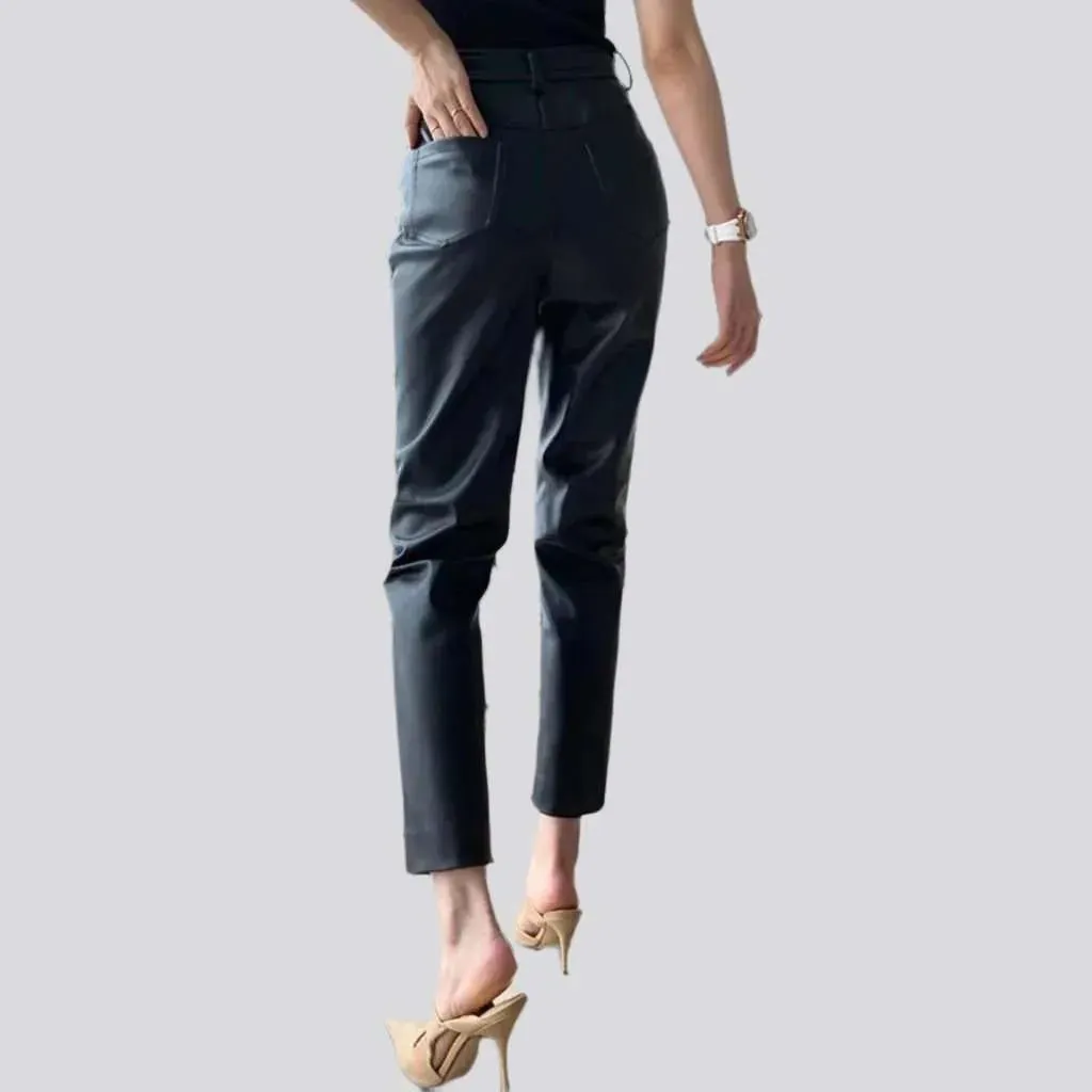 Wax short women's denim pants