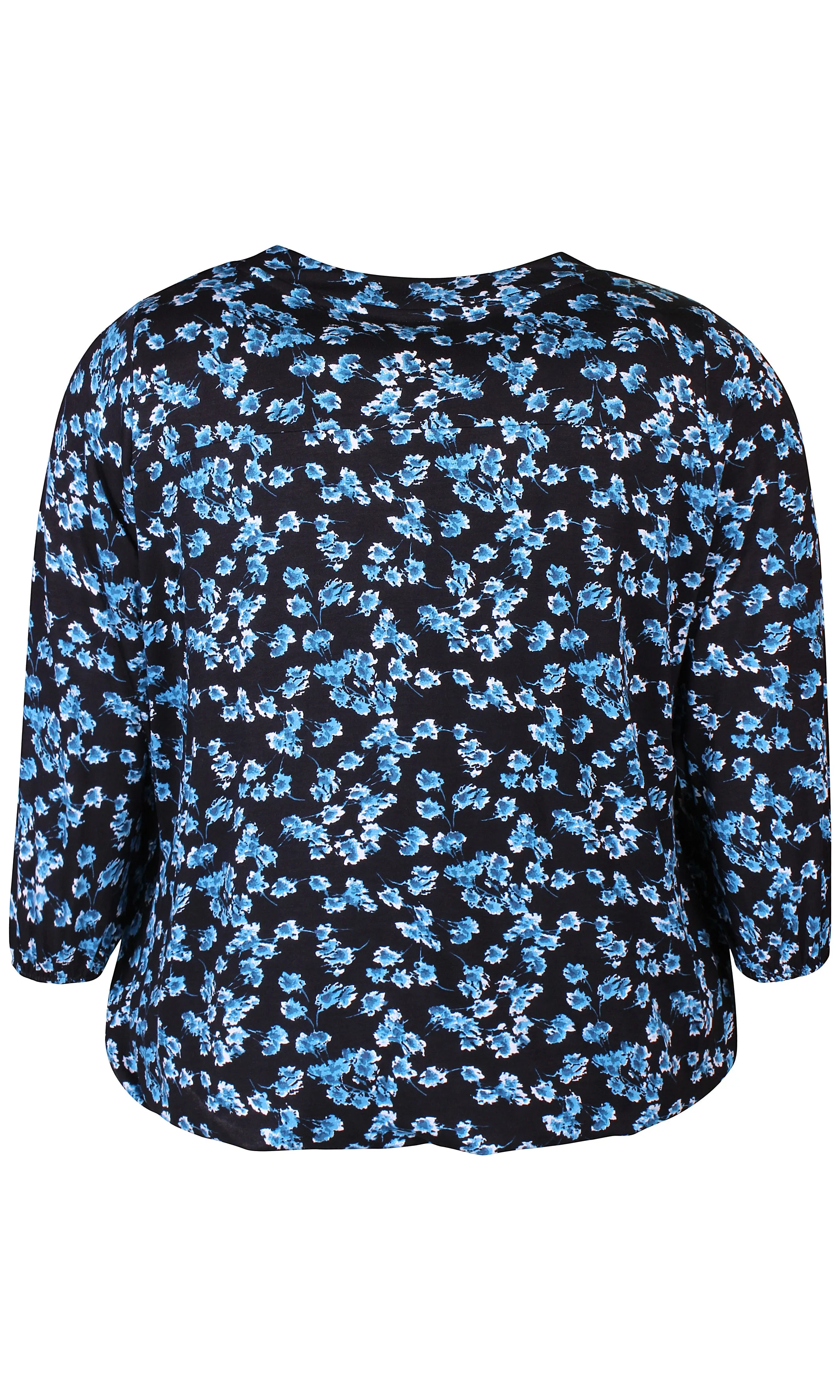 Zhenzi Sylva Blouse with Blue Flowers